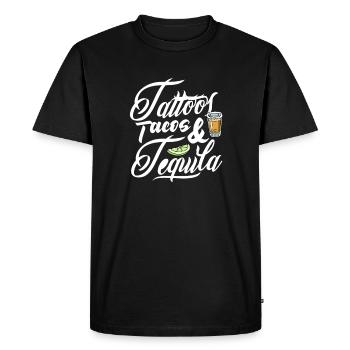 Tequila Sunrise Booze Party Mexico Gift - Men's Premium Organic T-Shirt - black - Front - Nico (187cm)