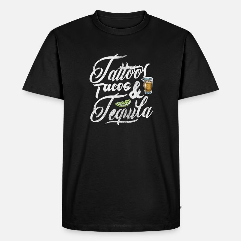 Tequila - Männer Premium Bio T-Shirt - Schwarz