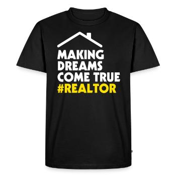 Real Estate Agent Real Estate Agent Gift - Men's Premium Organic T-Shirt - black - Front - Nico (187cm)