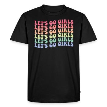 Vieille fille - T-shirt Premium bio Homme - noir - Devant - Nico (187cm)