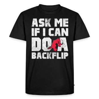 Backflip - T-shirt Premium bio Homme - noir - Devant - Nico (187cm)