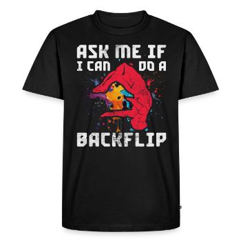 Backflip - T-shirt Premium bio Homme - noir - Devant - Nico (187cm)
