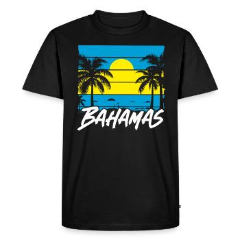 Bahamas Caribbean Island Atlantic Summer Gift - Men's Premium Organic T-Shirt - black - Front - Nico (187cm)