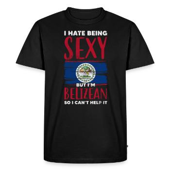 Belize - Men's Premium Organic T-Shirt - black - Front - Nico (187cm)