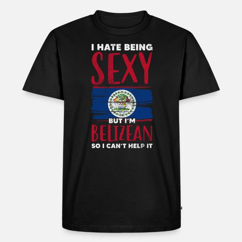 Belize - Männer Premium Bio T-Shirt - Schwarz
