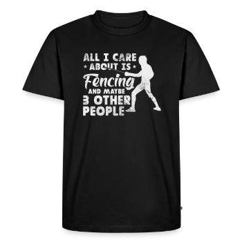 Fencing - Men's Premium Organic T-Shirt - black - Front - Nico (187cm)