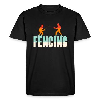 Fencing Sword Sabre Epee Fencing Gift - Men's Premium Organic T-Shirt - black - Front - Nico (187cm)