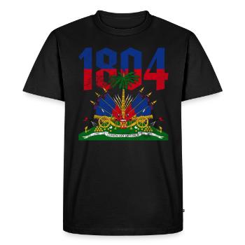 Haïti - T-shirt Premium bio Homme - noir - Devant - Nico (187cm)