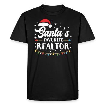 Real Estate Agent Real Estate Agent Gift - Men's Premium Organic T-Shirt - black - Front - Nico (187cm)