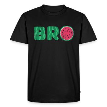 Frère pastèque - T-shirt Premium bio Homme - noir - Devant - Nico (187cm)