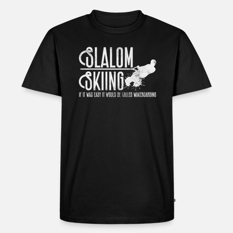 Wakeboard - Männer Premium Bio T-Shirt - Schwarz