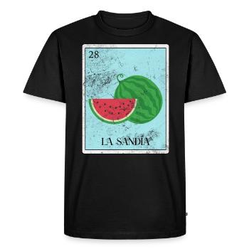 Watermelon - Men's Premium Organic T-Shirt - black - Front - Nico (187cm)