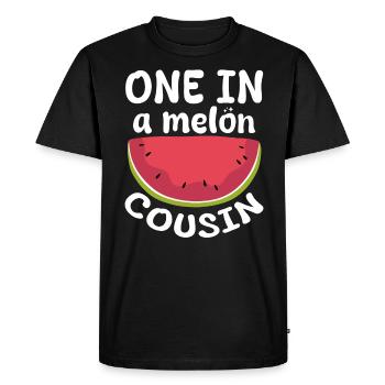 Watermelon Cousin Melon Summer Fruit Gift - Men's Premium Organic T-Shirt - black - Front - Nico (187cm)