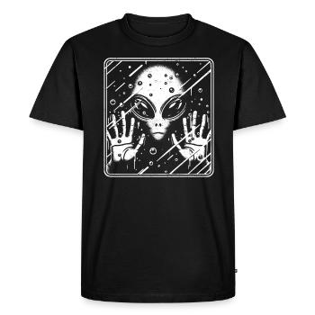 Étranger - T-shirt Premium bio Homme - noir - Devant - Nico (187cm)
