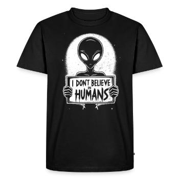 Étranger - T-shirt Premium bio Homme - noir - Devant - Nico (187cm)