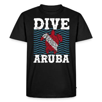 Aruba Caraïbes Été Ocean Beach Cadeau - T-shirt Premium bio Homme - noir - Devant - Nico (187cm)