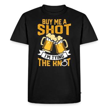 Enterrement de vie de jeune fille de garçon - T-shirt Premium bio Homme - noir - Devant - Nico (187cm)