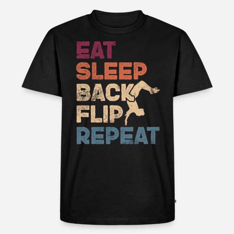 Backflip - Männer Premium Bio T-Shirt - Schwarz