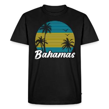 Bahamas Caribbean Island Atlantic Summer Gift - Men's Premium Organic T-Shirt - black - Front - Nico (187cm)