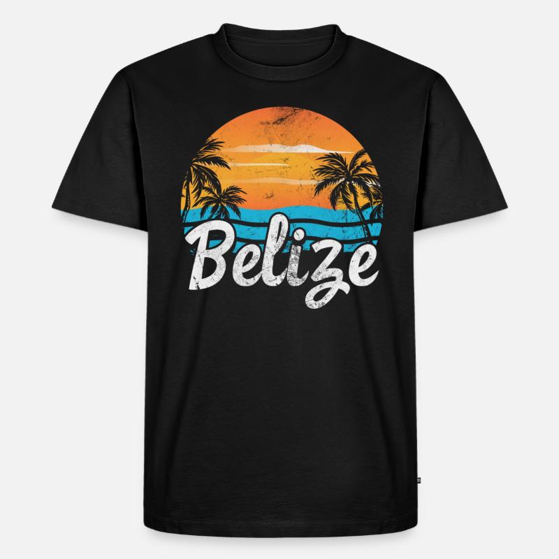 Belize - Männer Premium Bio T-Shirt - Schwarz