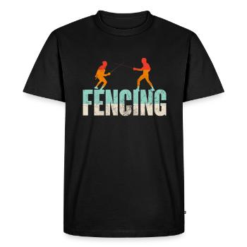 Fencing - Men's Premium Organic T-Shirt - black - Front - Nico (187cm)