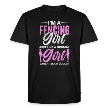 Fencing - Men's Premium Organic T-Shirt - black - Front - Nico (187cm)