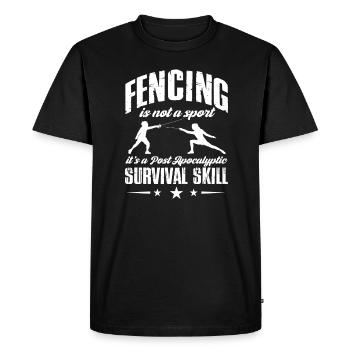 Fencing Sword Sabre Epee Fencing Gift - Men's Premium Organic T-Shirt - black - Front - Nico (187cm)