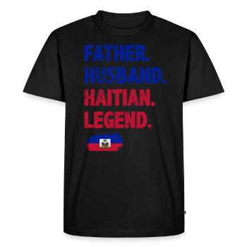 Haïti - T-shirt Premium bio Homme - noir - Devant - Nico (187cm)