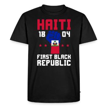 Vacances Haïti Caraïbes - T-shirt Premium bio Homme - noir - Devant - Nico (187cm)