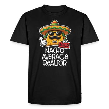 Real Estate Agent Real Estate Agent Gift - Men's Premium Organic T-Shirt - black - Front - Nico (187cm)