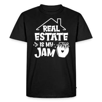 Real Estate Agent Real Estate Agent Gift - Men's Premium Organic T-Shirt - black - Front - Nico (187cm)