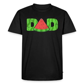 Watermelon Father - Men's Premium Organic T-Shirt - black - Front - Nico (187cm)