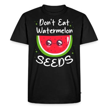 Watermelon Melon Summer Fruit Vegan Gift - Men's Premium Organic T-Shirt - black - Front - Nico (187cm)