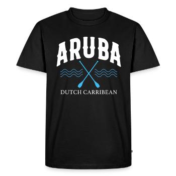 Aruba Caraïbes Été Ocean Beach Cadeau - T-shirt Premium bio Homme - noir - Devant - Nico (187cm)