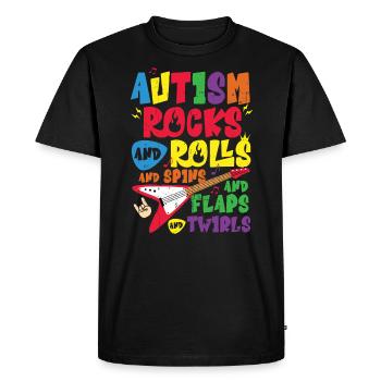 Autisme - T-shirt Premium bio Homme - noir - Devant - Nico (187cm)