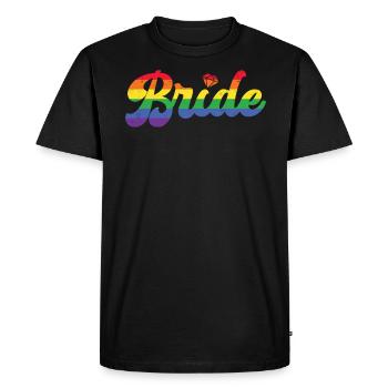 Vieille fille - T-shirt Premium bio Homme - noir - Devant - Nico (187cm)