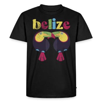 Belize - Men's Premium Organic T-Shirt - black - Front - Nico (187cm)