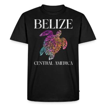 Belize - Men's Premium Organic T-Shirt - black - Front - Nico (187cm)