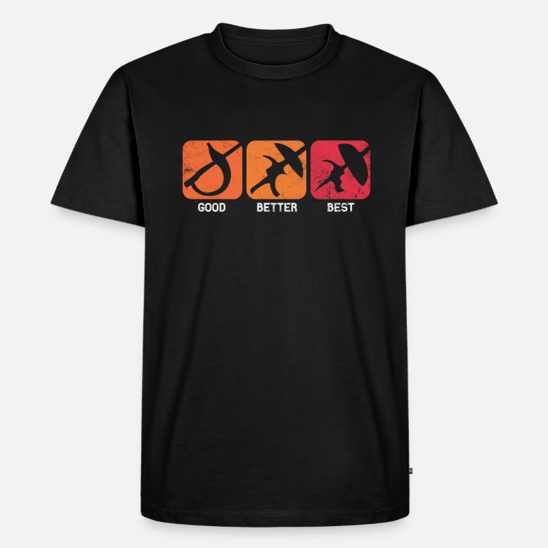 Fechten - Männer Premium Bio T-Shirt - Schwarz