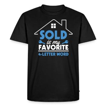 Real Estate Agent Real Estate Agent Gift - Men's Premium Organic T-Shirt - black - Front - Nico (187cm)