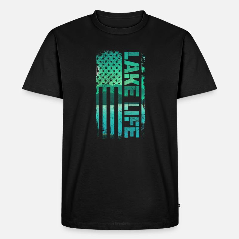 Wakeboard - Männer Premium Bio T-Shirt - Schwarz