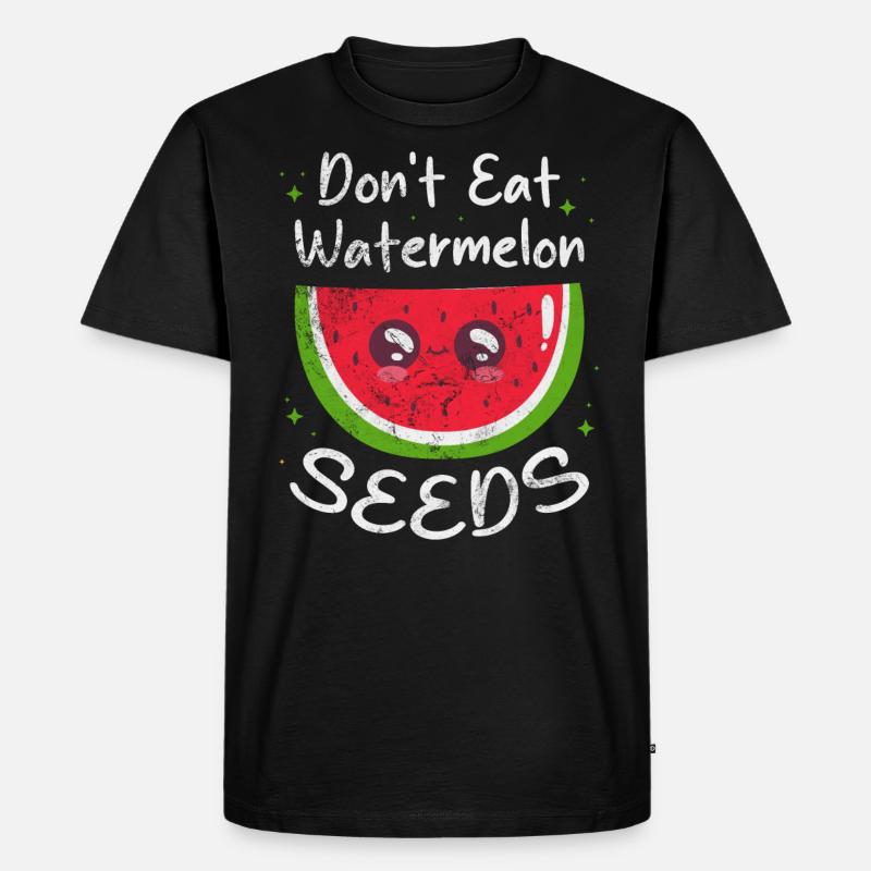 Wassermelone - Männer Premium Bio T-Shirt - Schwarz