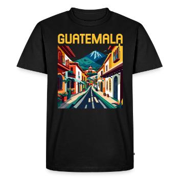 Guatemala Antigua-Barbuda Île des Caraïbes Cadeau - T-shirt Premium bio Homme - noir - Devant - Nico (187cm)