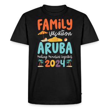 Aruba Caraïbes Été Ocean Beach Cadeau - T-shirt Premium bio Homme - noir - Devant - Nico (187cm)