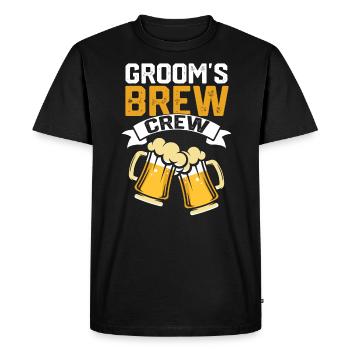Enterrement de vie de jeune fille de garçon - T-shirt Premium bio Homme - noir - Devant - Nico (187cm)