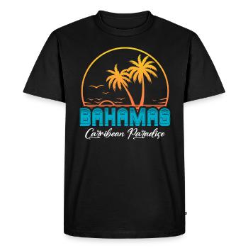 Bahamas Caribbean Island Atlantic Summer Gift - Men's Premium Organic T-Shirt - black - Front - Nico (187cm)