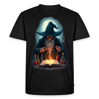 Maître des sorts - T-shirt Premium bio Homme - noir - Devant - Nico (187cm)