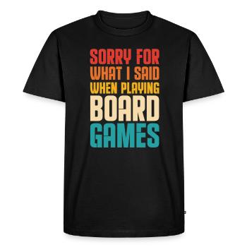 Jeu de société Jeux de société Jeux de nuit Jeux Cadeau - T-shirt Premium bio Homme - noir - Devant - Nico (187cm)