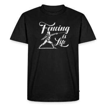 Fencing - Men's Premium Organic T-Shirt - black - Front - Nico (187cm)