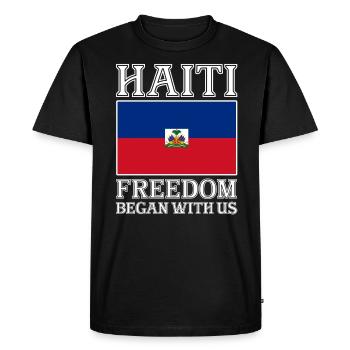 Vacances Haïti Caraïbes - T-shirt Premium bio Homme - noir - Devant - Nico (187cm)